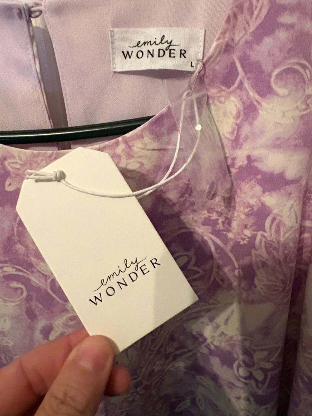 Lavender Floral Ruffle Sleeve Dress - Picture 2 of 2